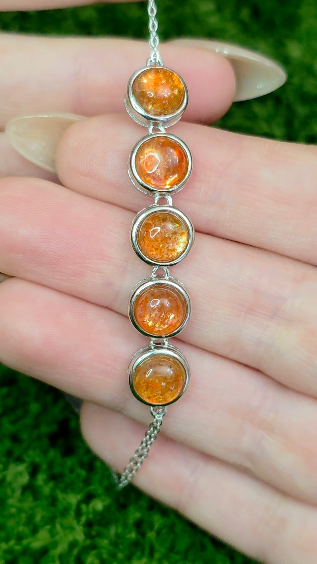 Golden Sunstone Sterling Silver Bracelet