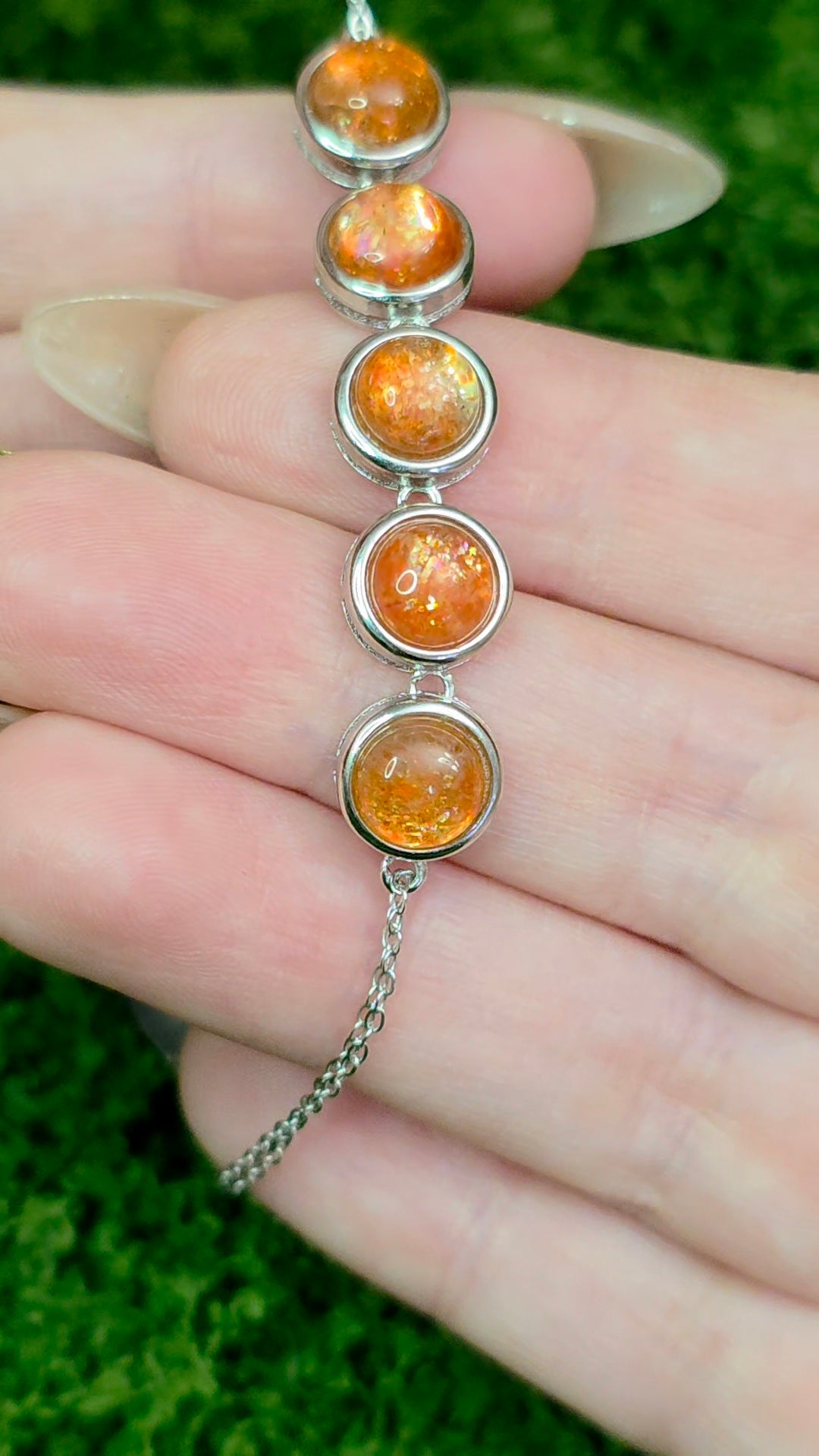 Golden Sunstone Sterling Silver Bracelet