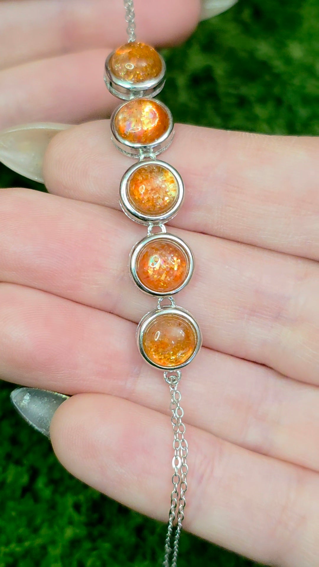 Golden Sunstone Sterling Silver Bracelet