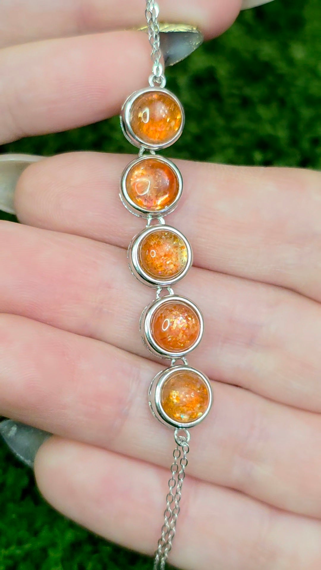 Golden Sunstone Sterling Silver Bracelet