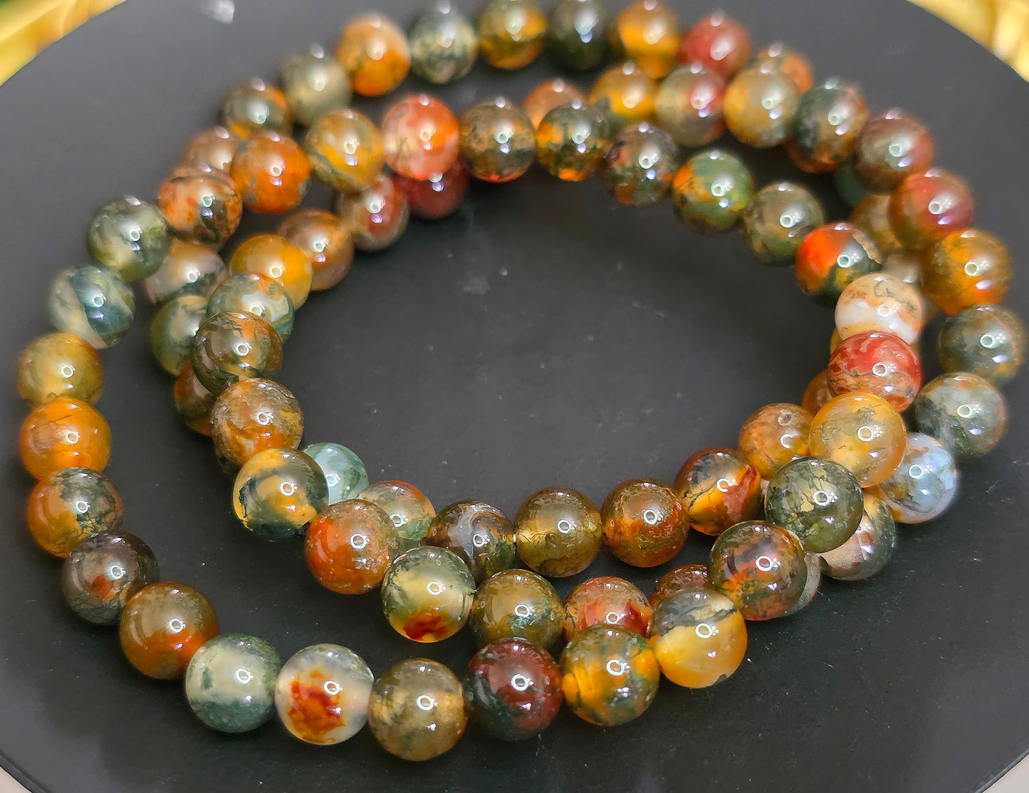 8mm Red Moss Agate Stretch Bracelet