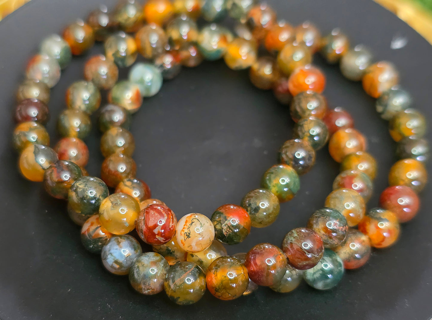 8mm Red Moss Agate Stretch Bracelet