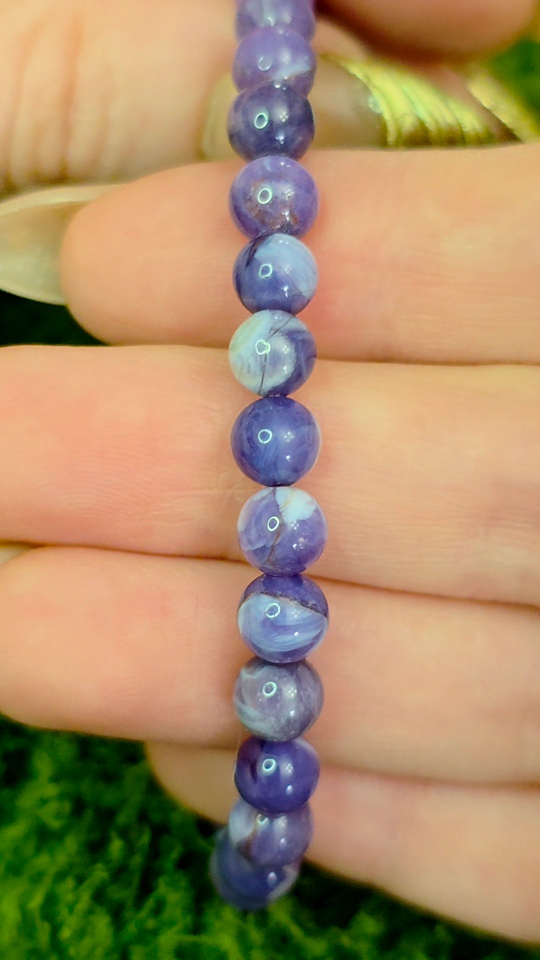 6mm Milky Lavender Moon Quartz Stretch Bracelet B