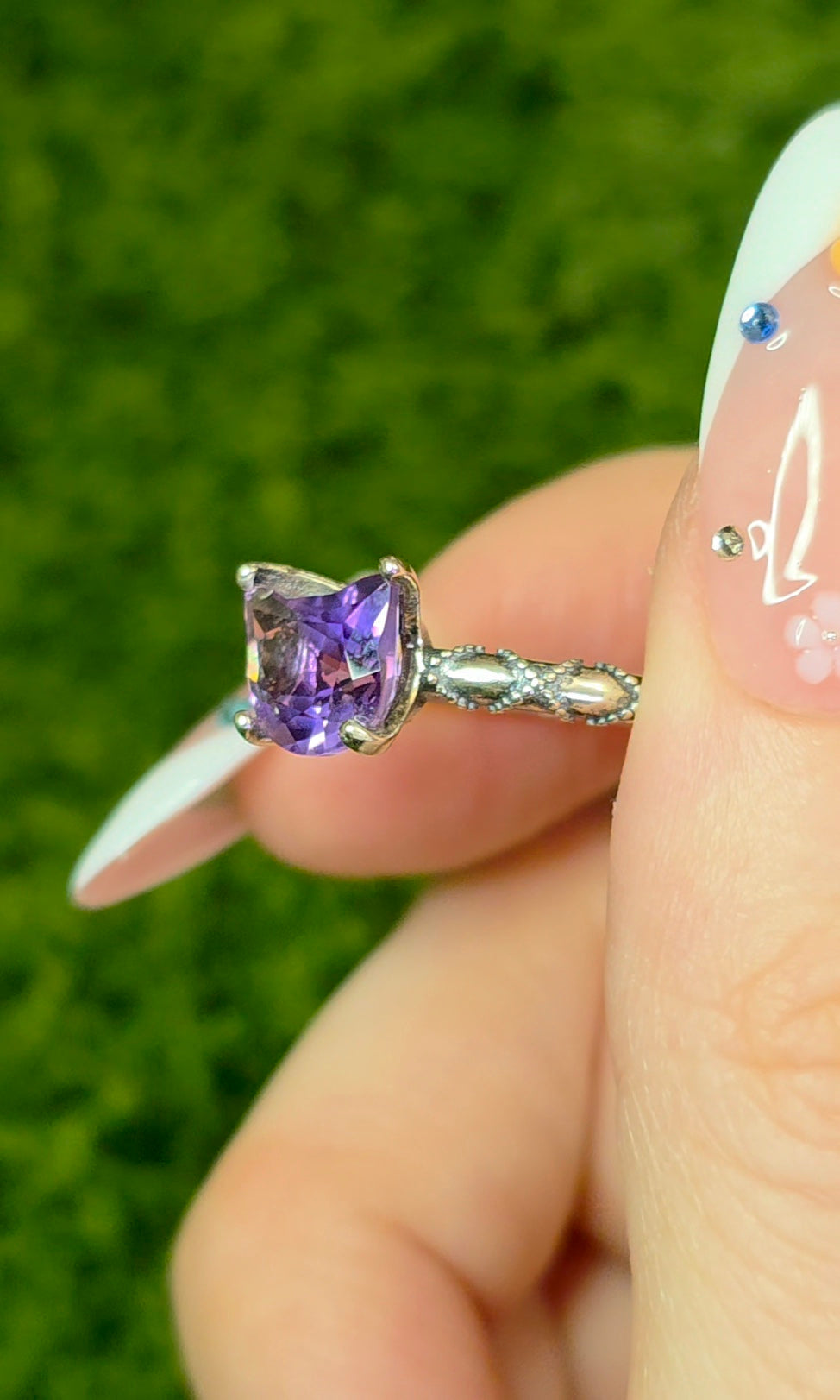 Amethyst Cat Ring B