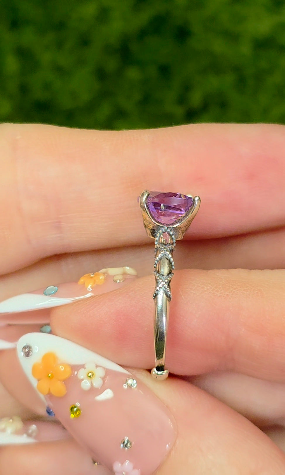 Amethyst Cat Ring B