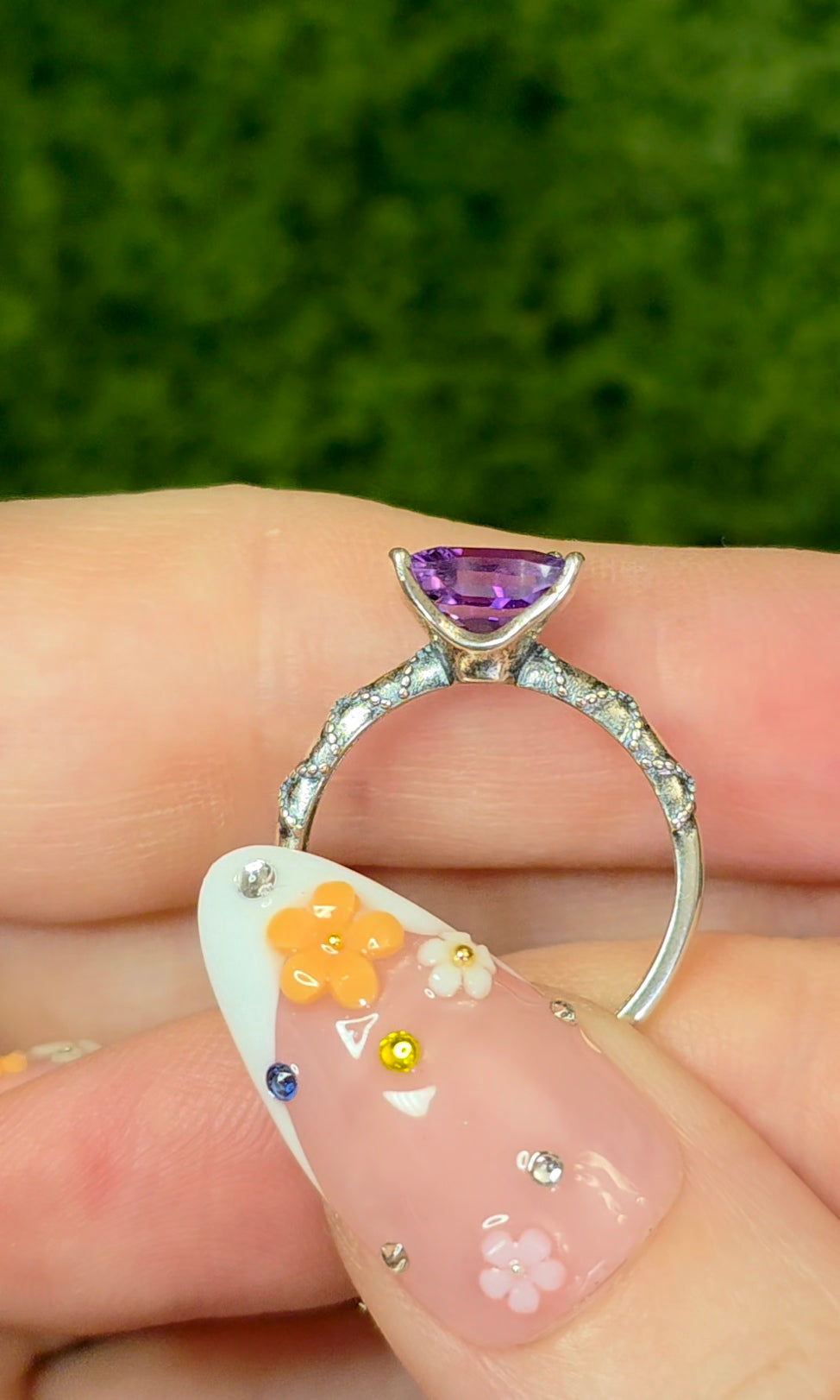 Amethyst Cat Ring B