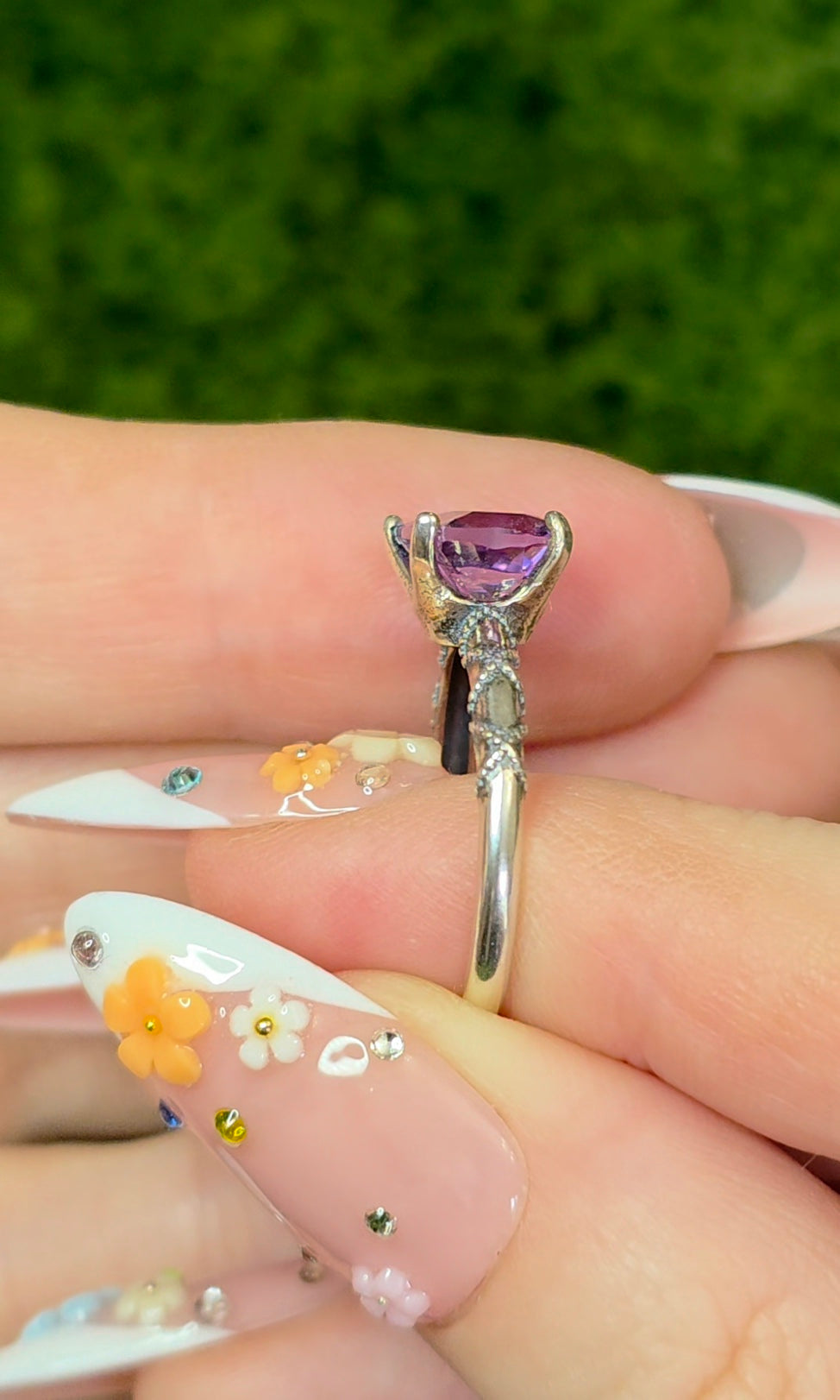 Amethyst Cat Ring B