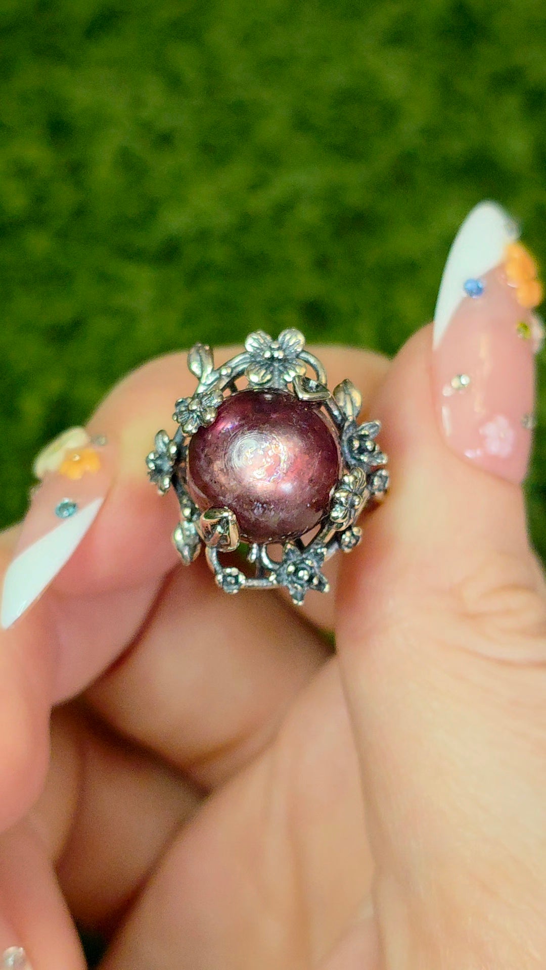 Purple Gem Lepidolite Ring A