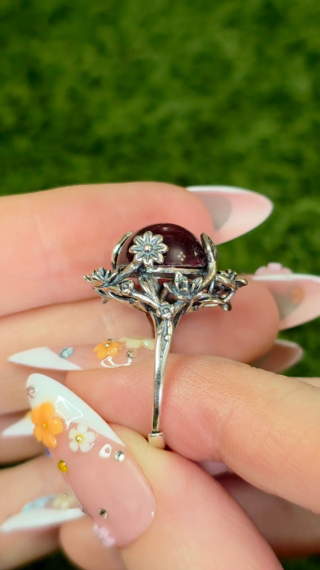 Purple Gem Lepidolite Ring A