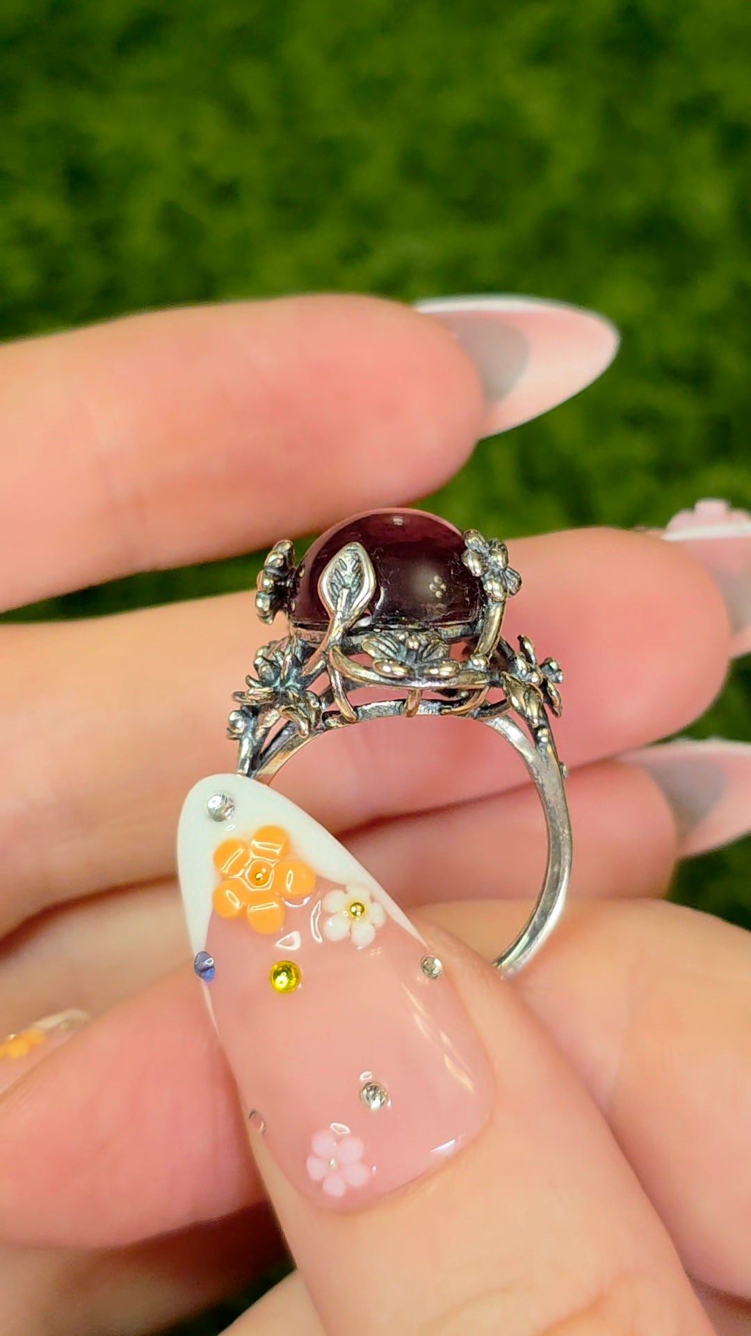 Purple Gem Lepidolite Ring A