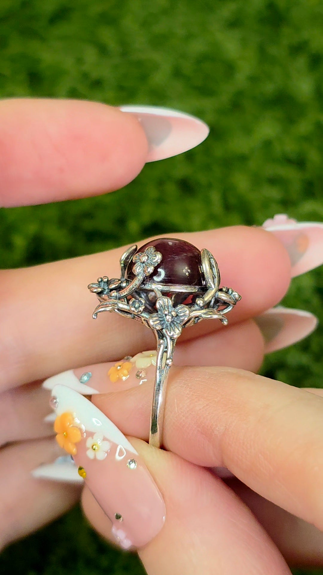 Purple Gem Lepidolite Ring A