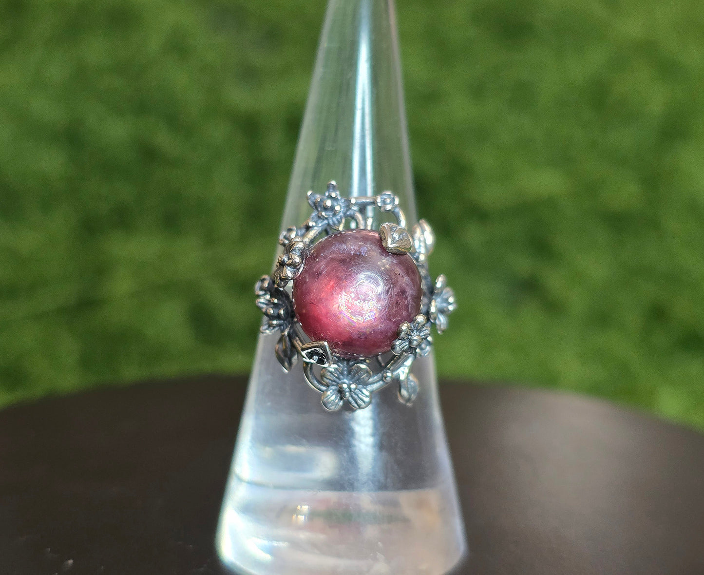 Purple Gem Lepidolite Ring A