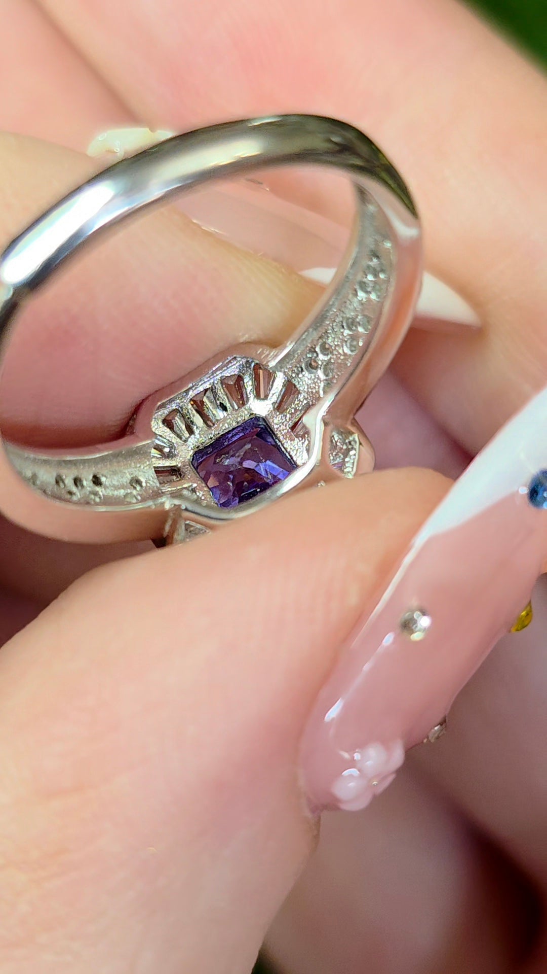 Tanzanite Halo Ring