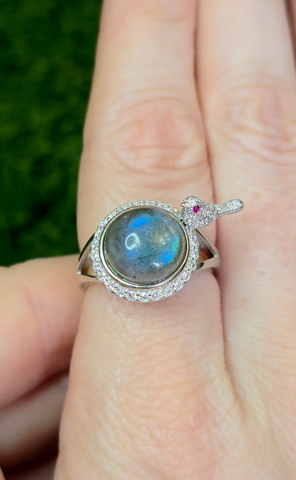 Labradorite Birdbath Ring