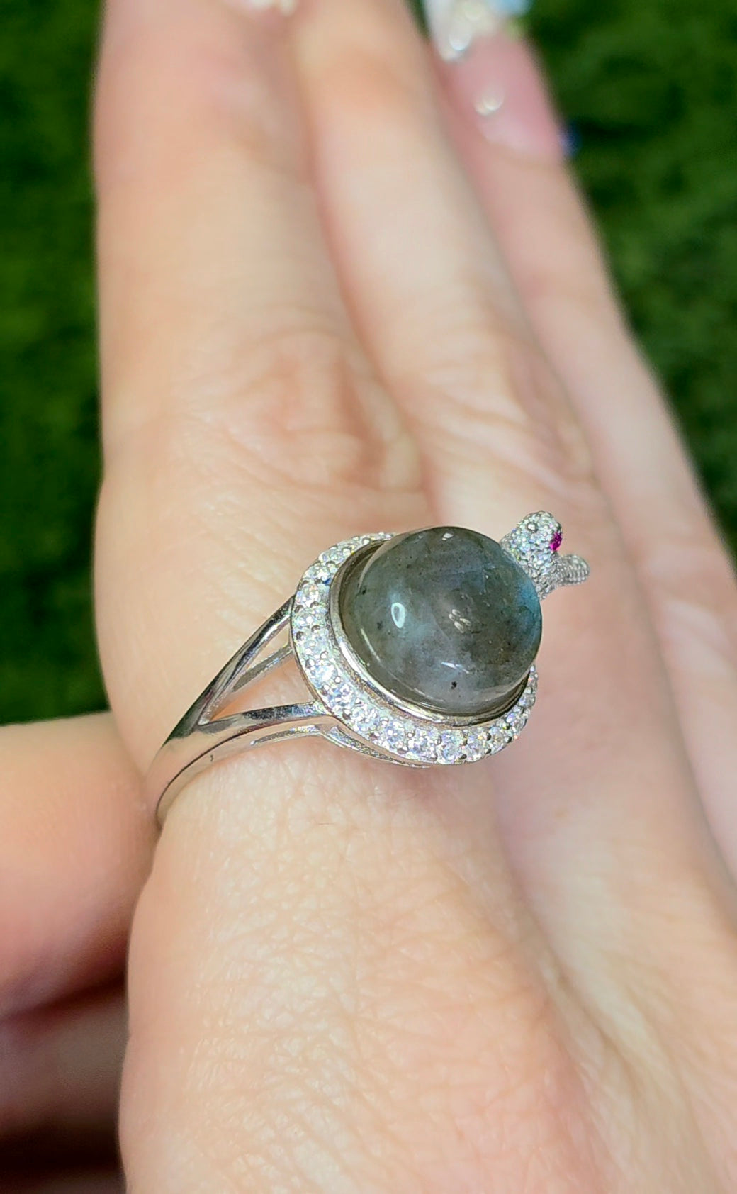 Labradorite Birdbath Ring