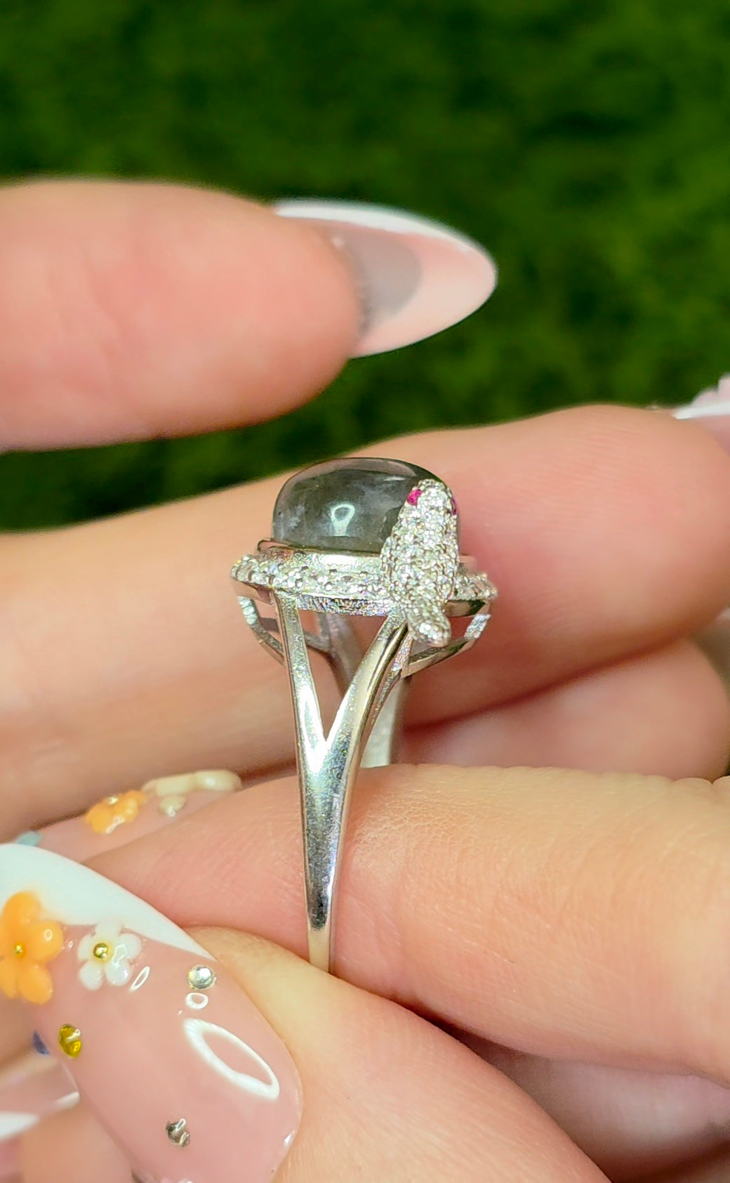 Labradorite Birdbath Ring