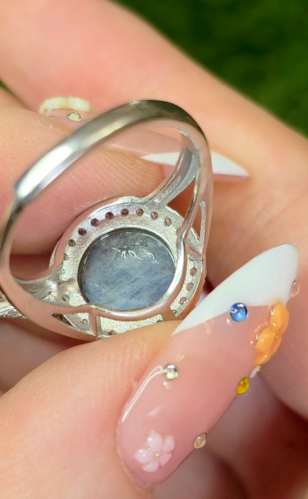 Labradorite Birdbath Ring