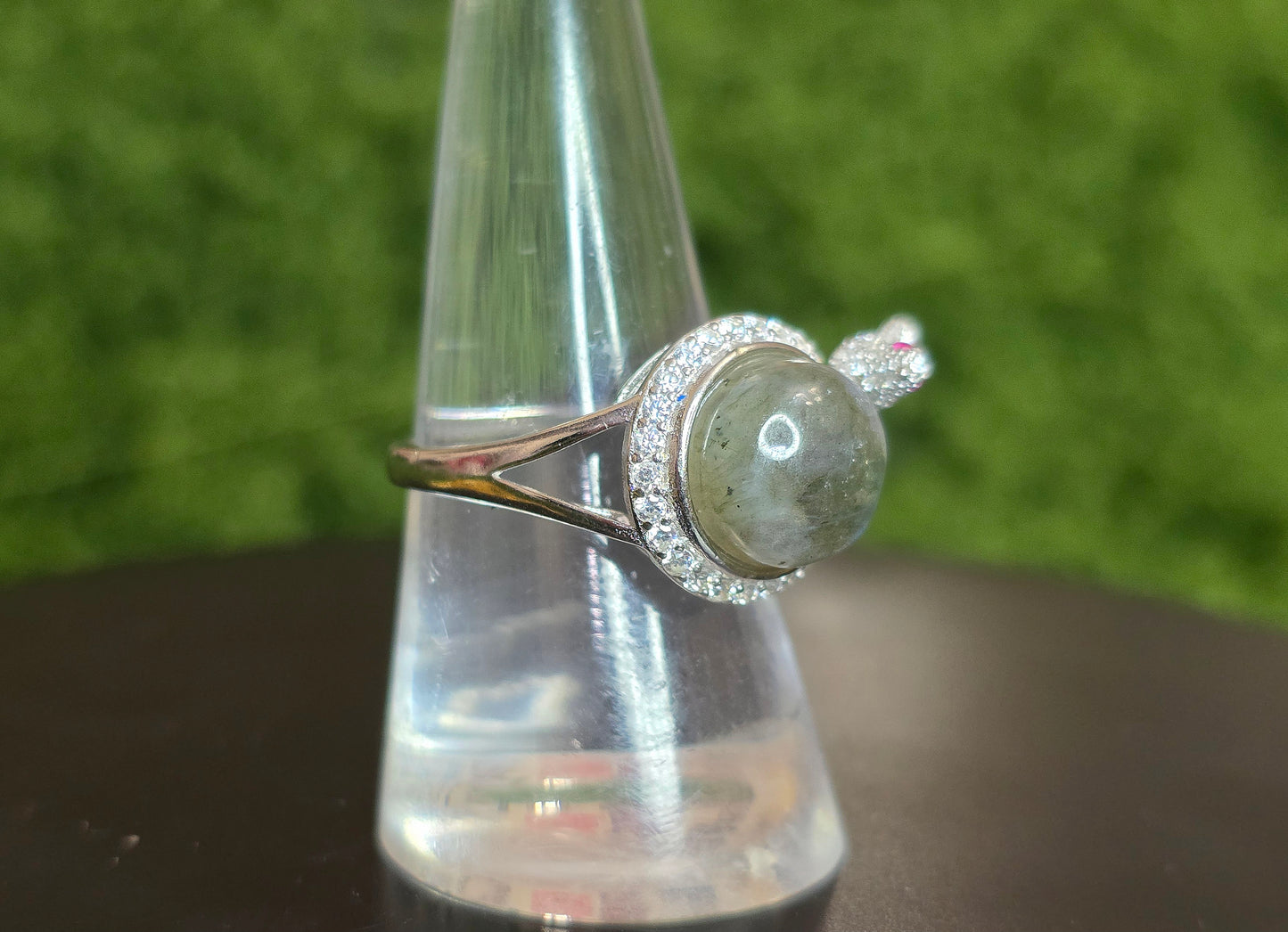 Labradorite Birdbath Ring