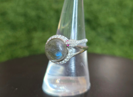 Labradorite Birdbath Ring