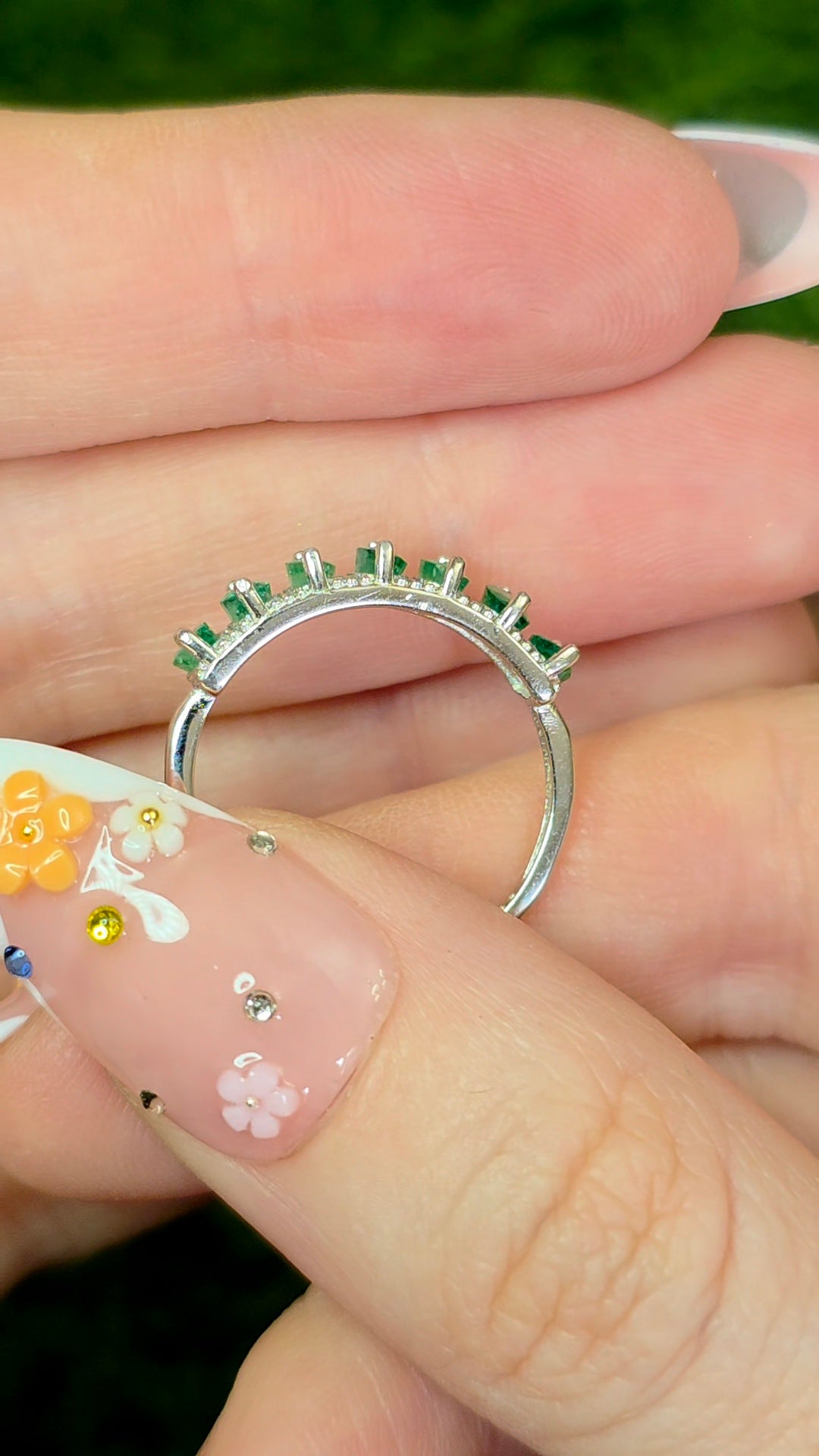 Emerald Band Ring
