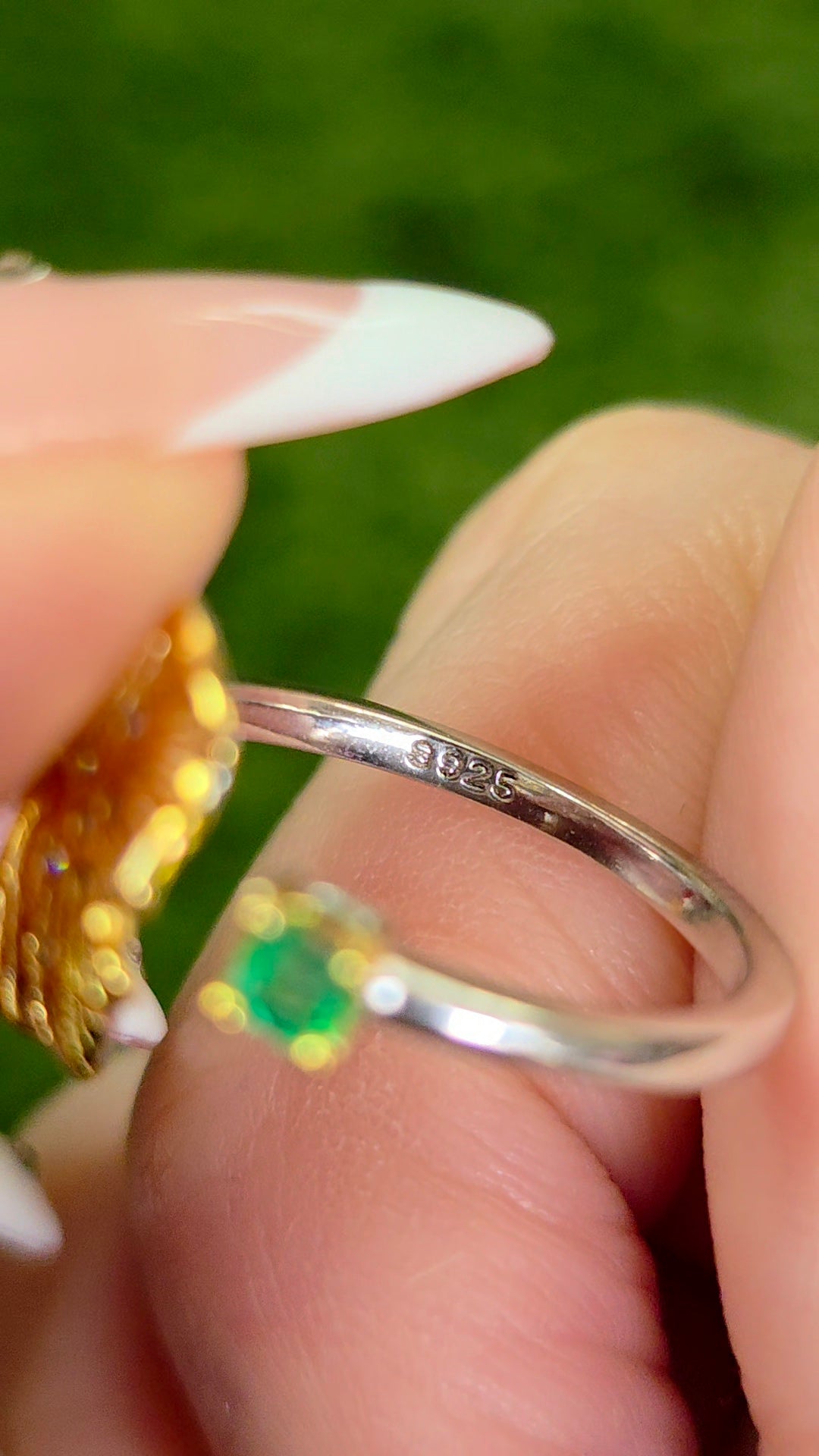 Emerald Leaf Ring