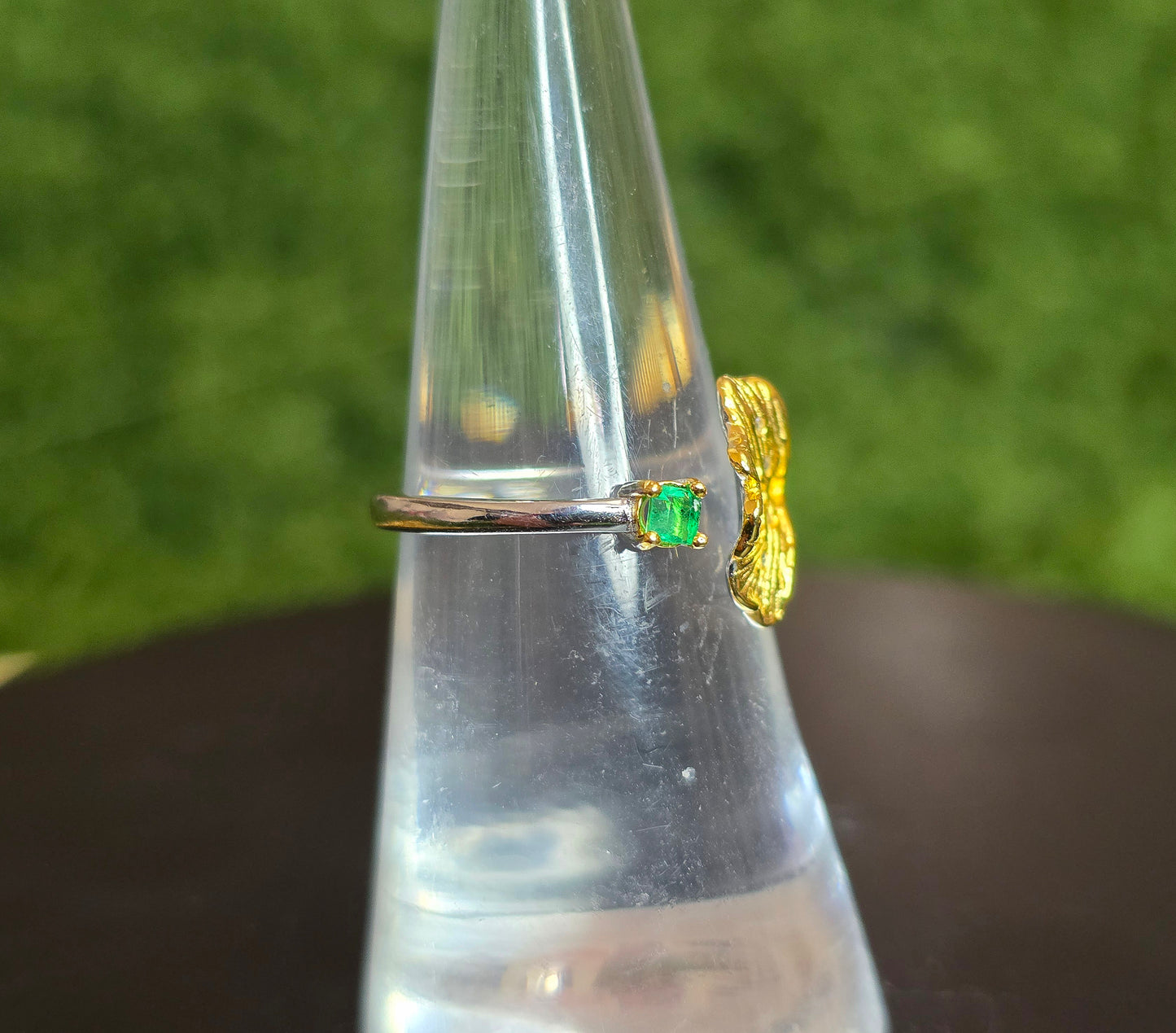 Emerald Leaf Ring