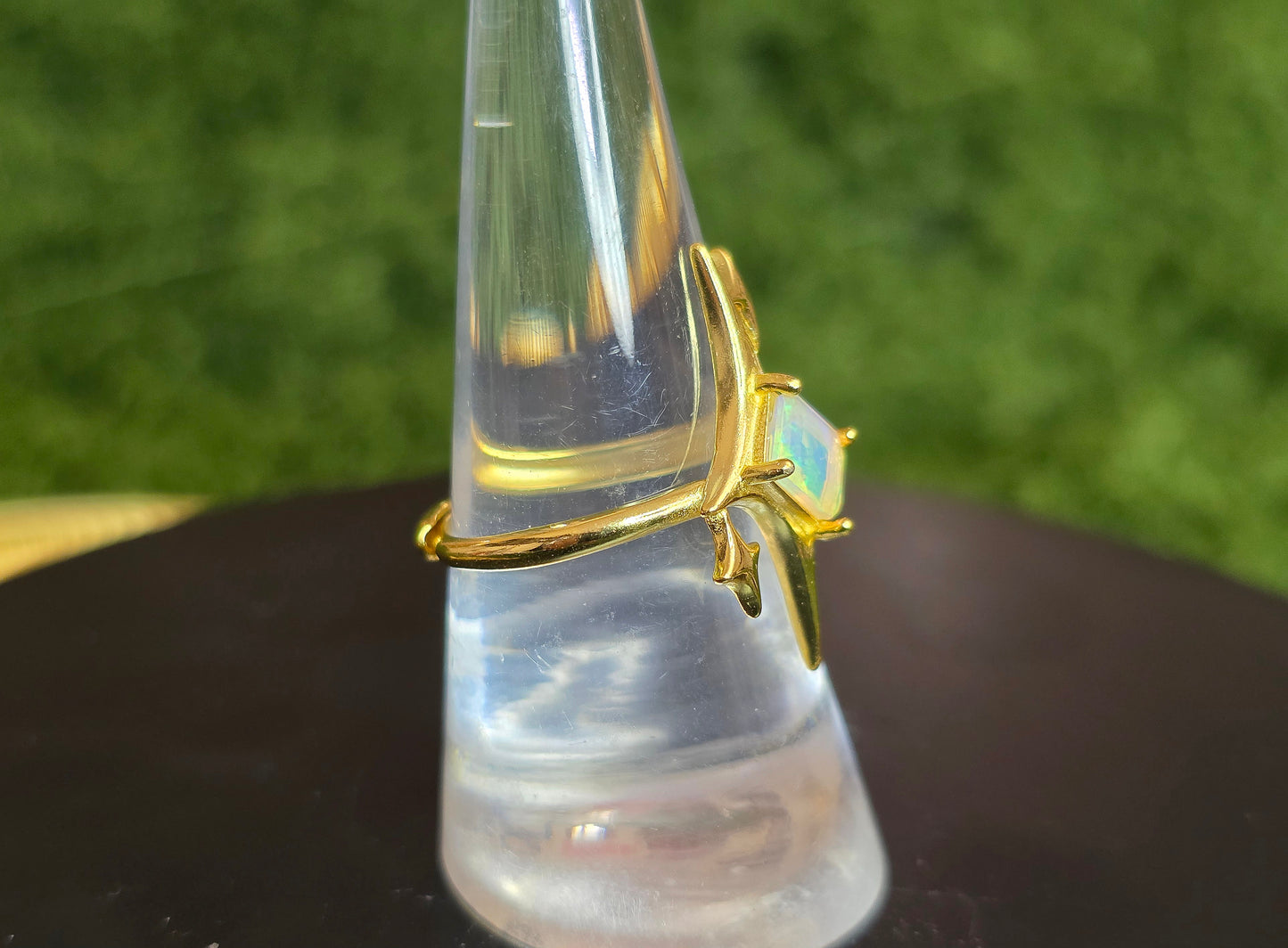 White Opal Starlight Ring