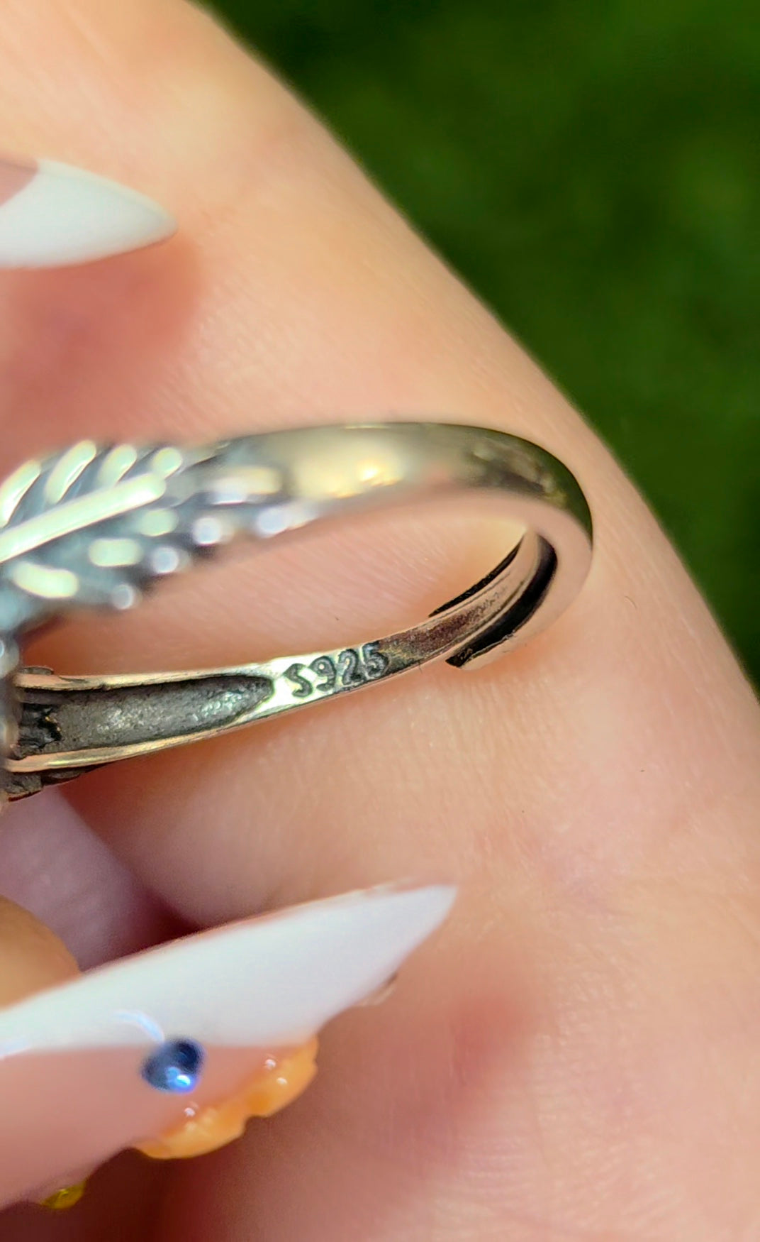 Black and White Agate Ring C