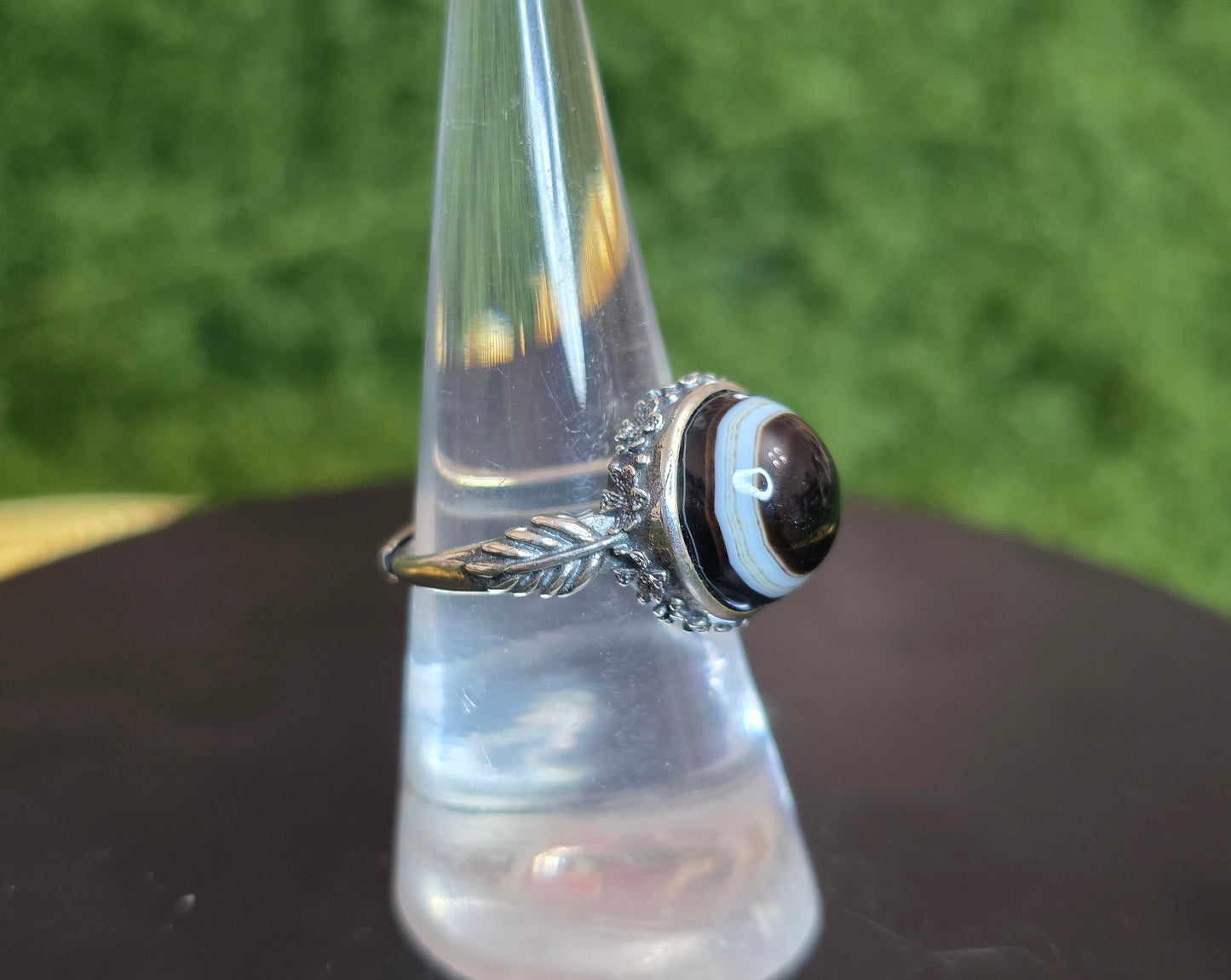 Black and White Agate Ring C