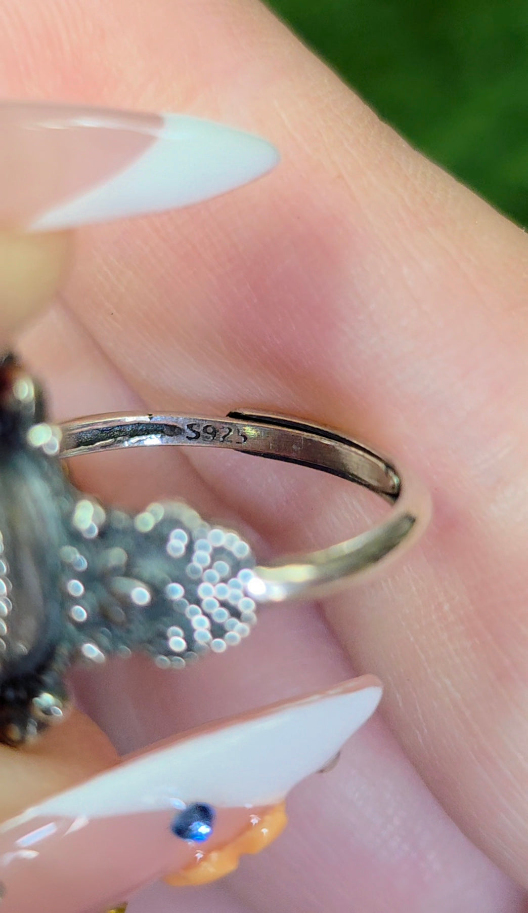 Rainbow Moonstone Filigree Ring