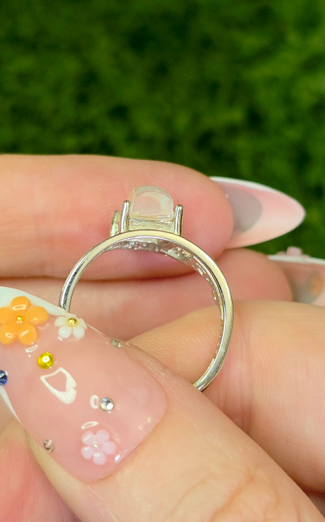 Rainbow Moonstone Dimension Door Ring