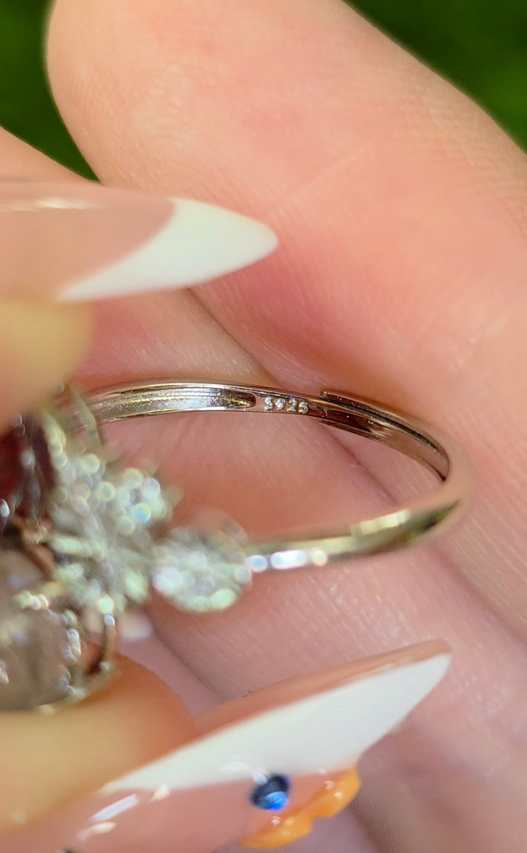 Rainbow Moonstone Lilypad Ring