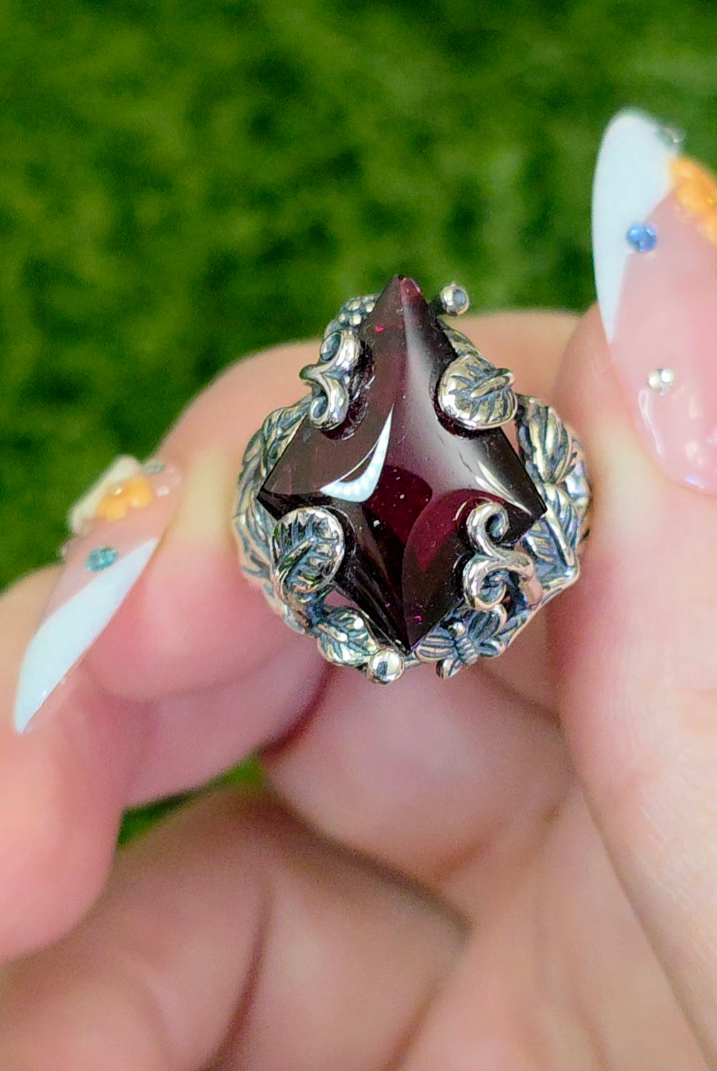 Purple Garnet Kite Ring C