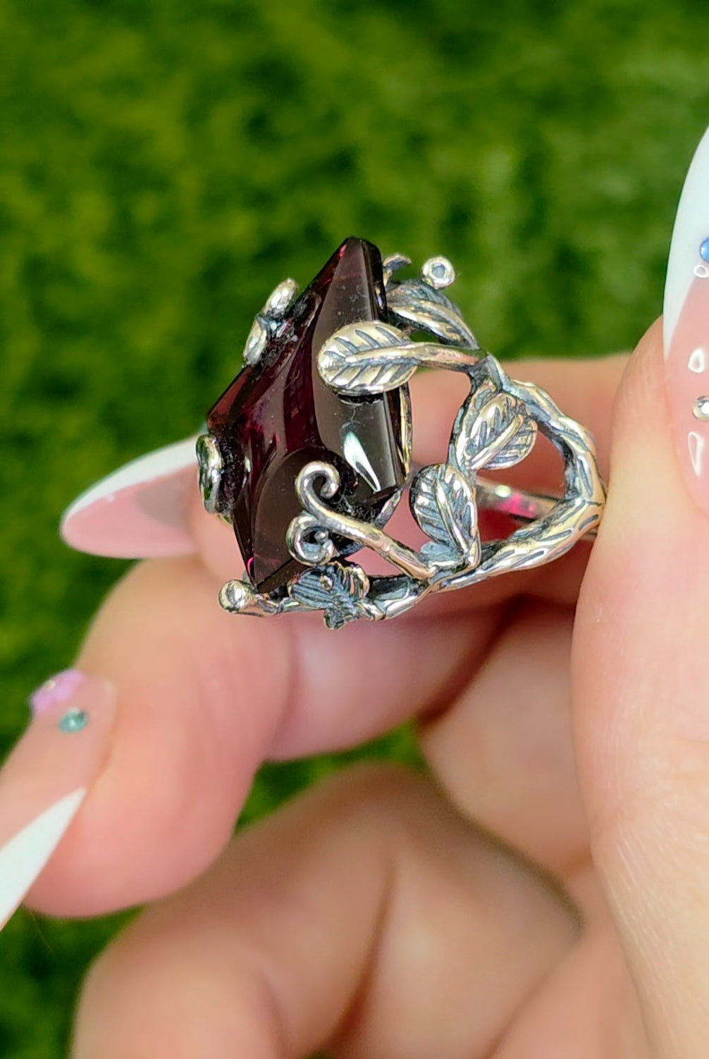Purple Garnet Kite Ring C