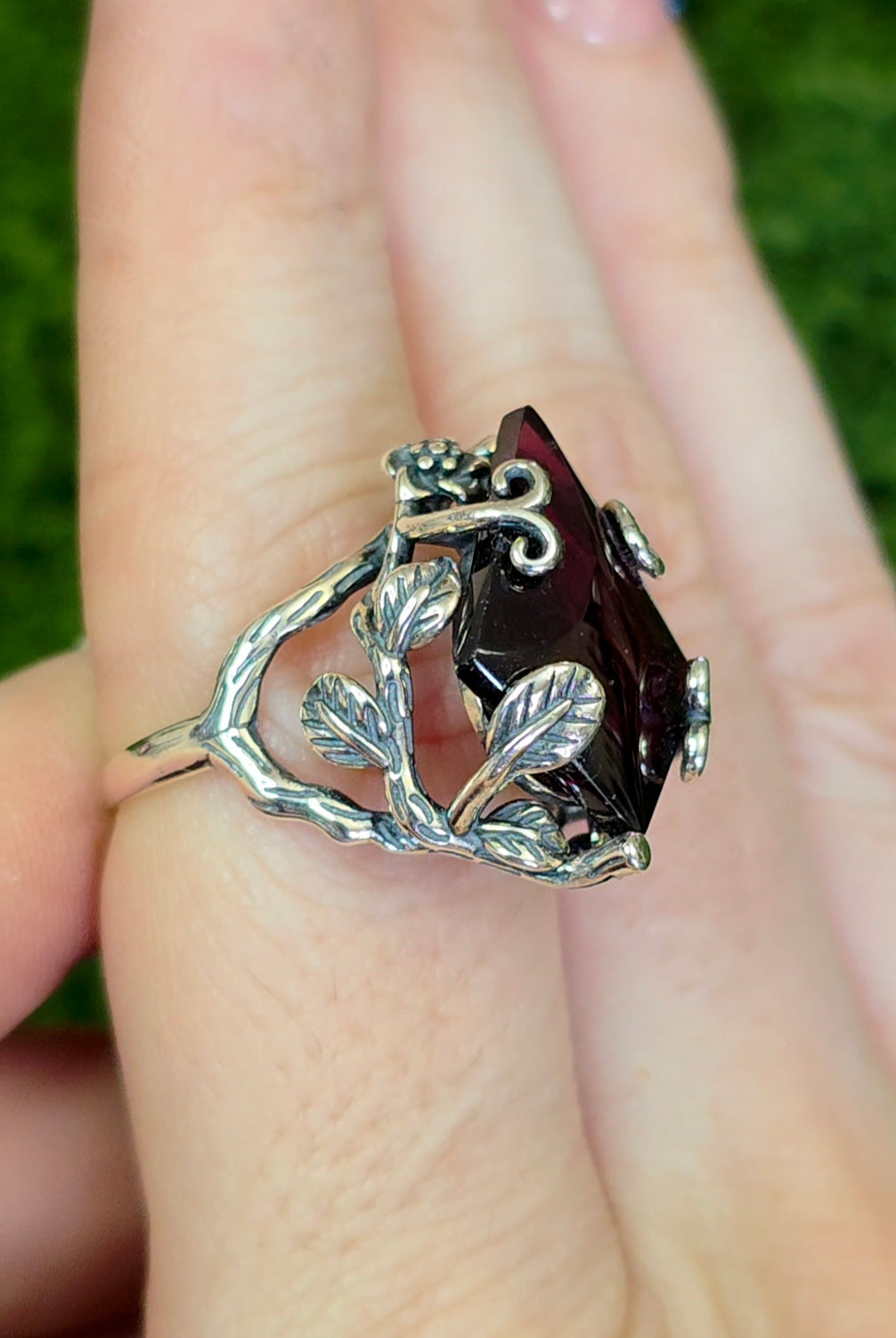 Purple Garnet Kite Ring C