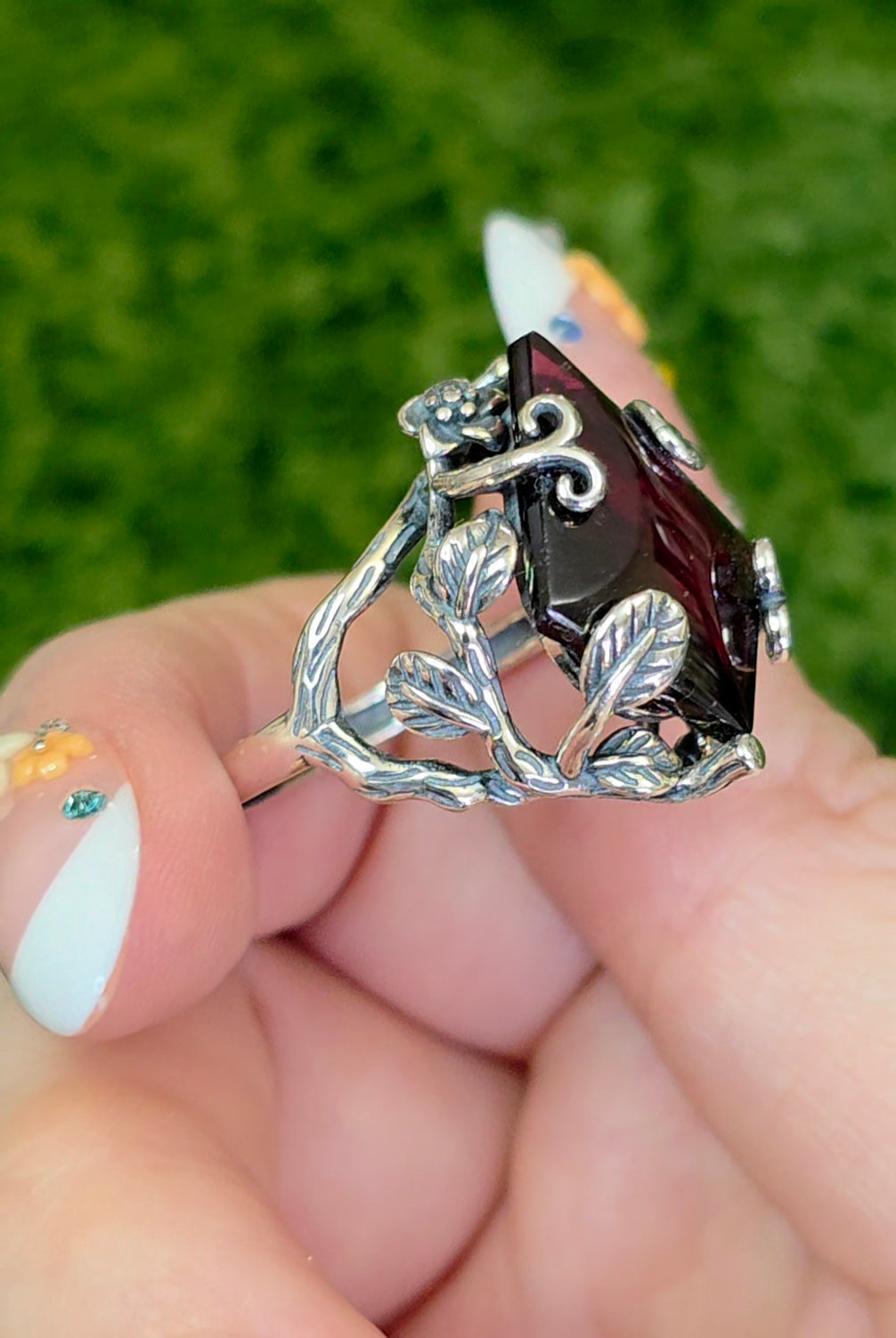 Purple Garnet Kite Ring C