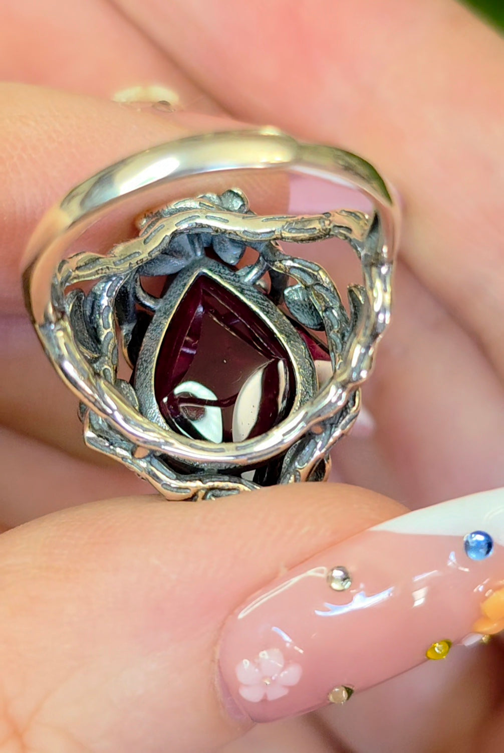 Purple Garnet Kite Ring C