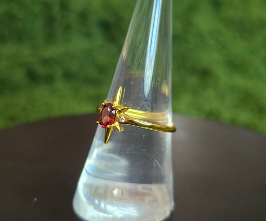 Garnet Starshine Ring