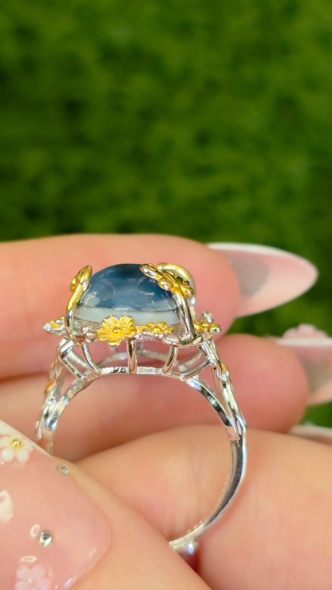 Guilded Mother of Pearl Ring