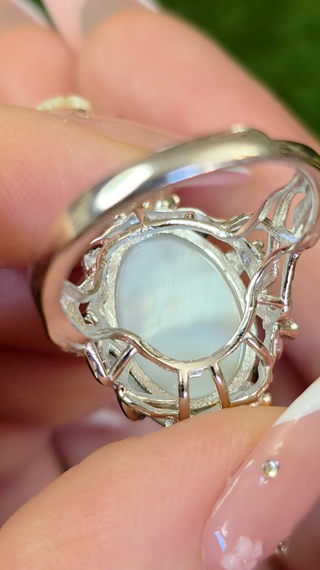 Guilded Mother of Pearl Ring