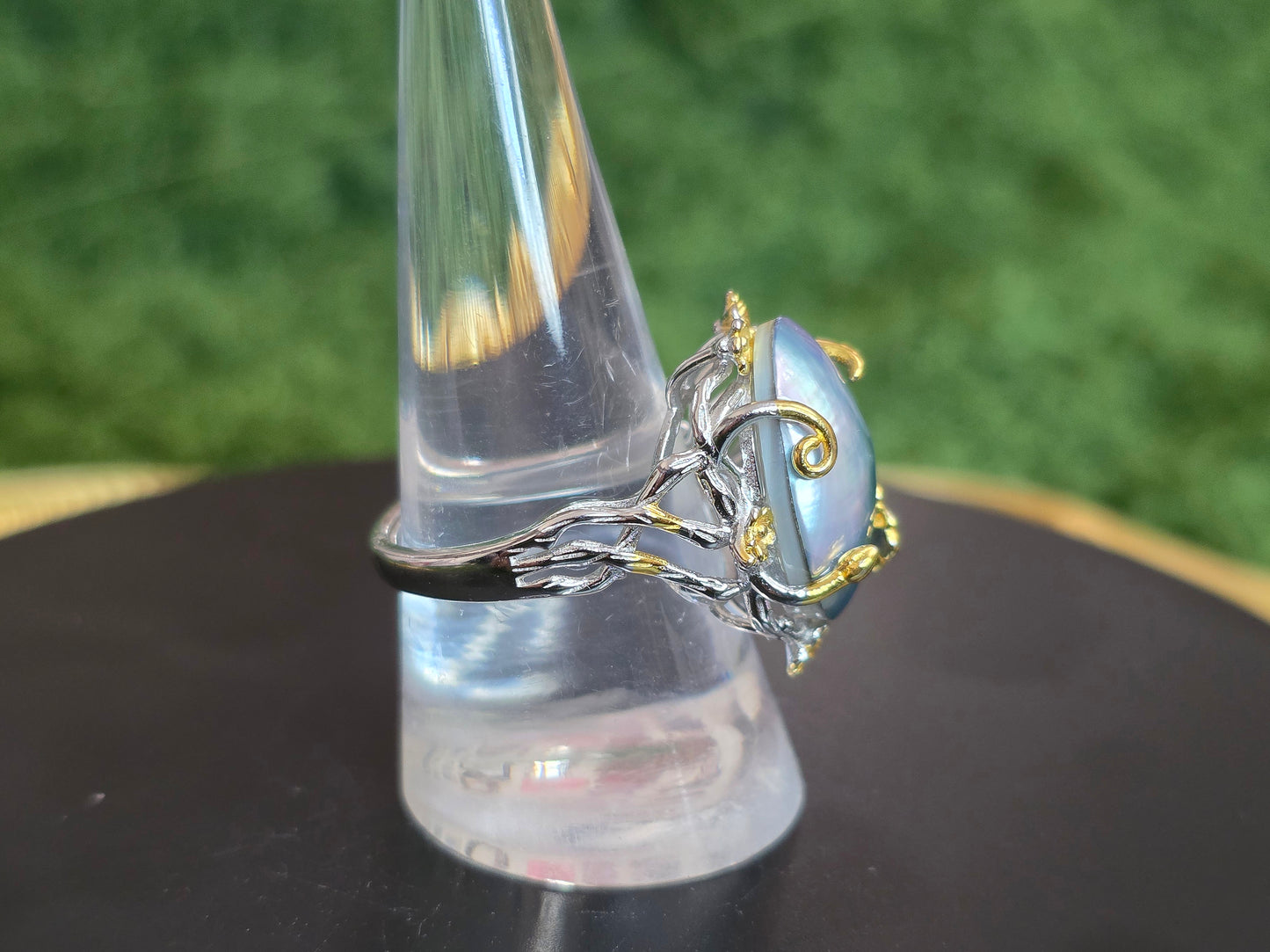 Guilded Mother of Pearl Ring