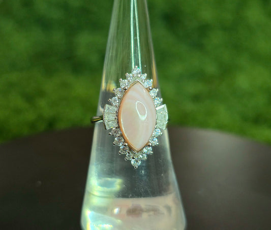 Pink Shell Halo Ring
