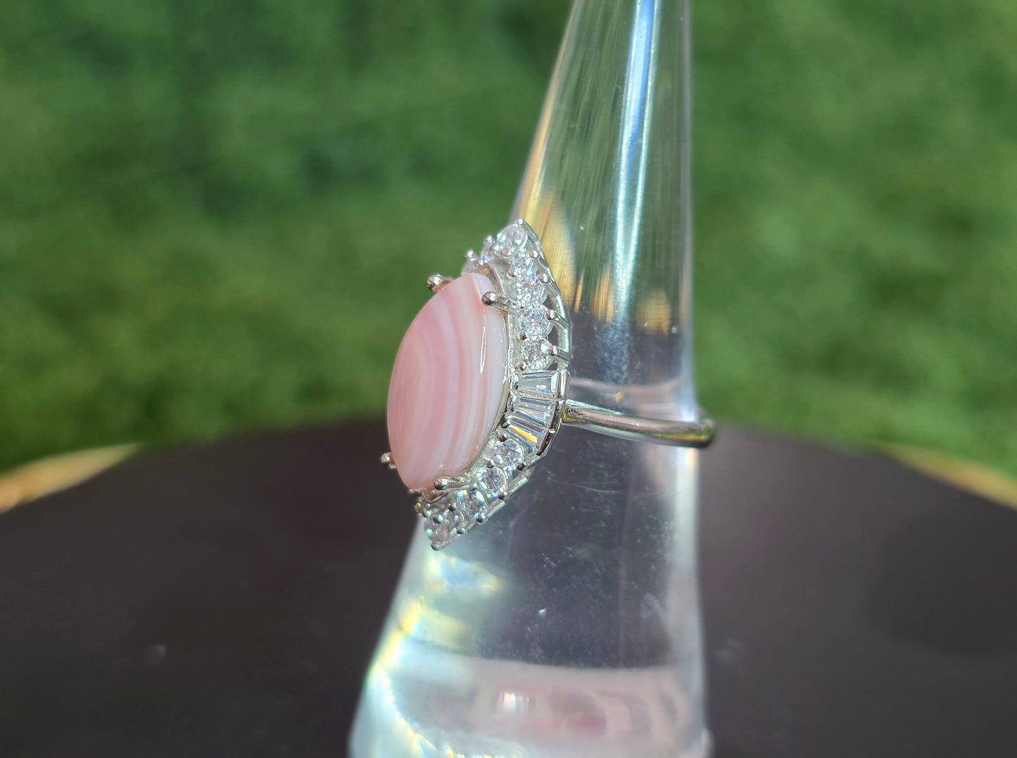 Pink Shell Halo Ring