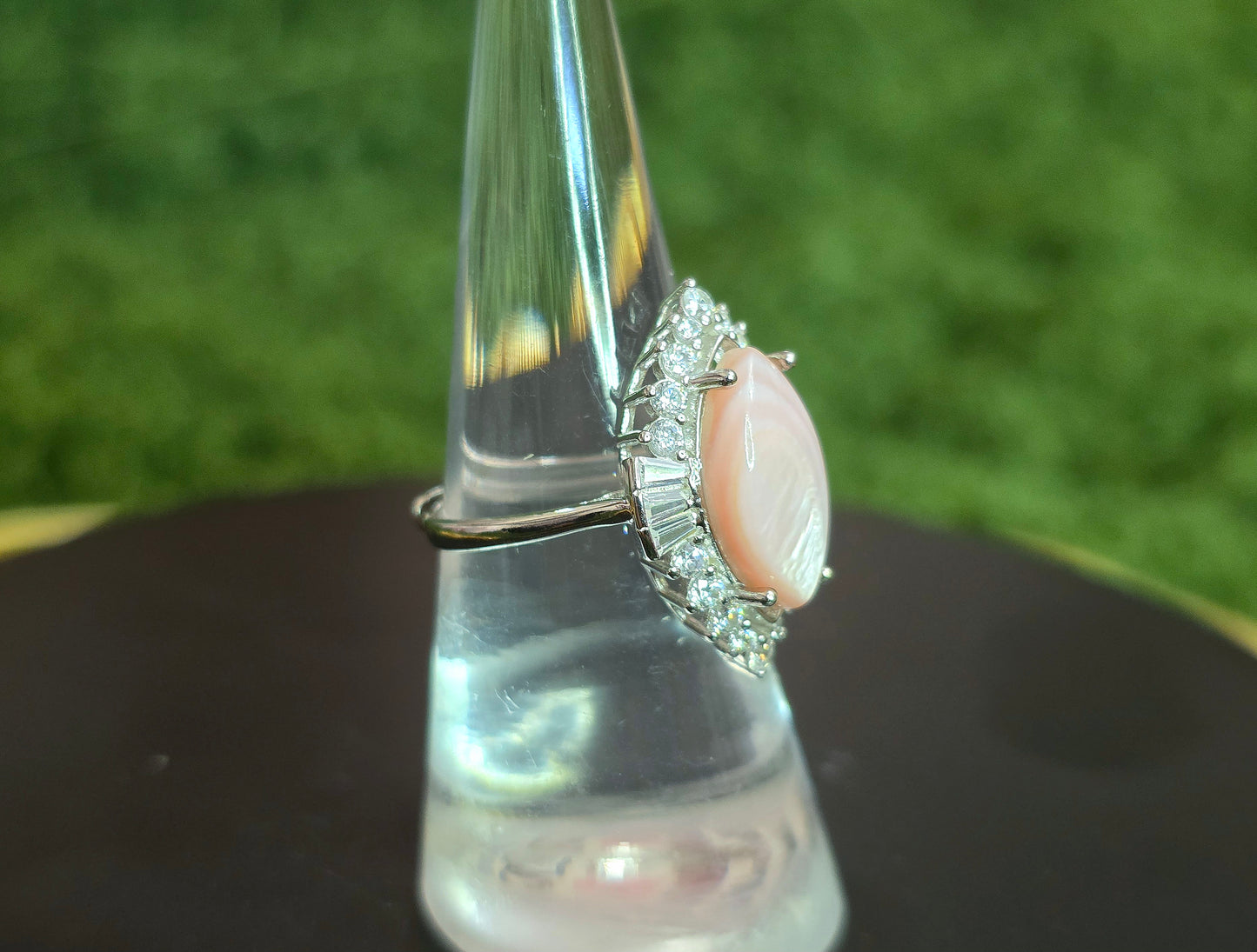 Pink Shell Halo Ring