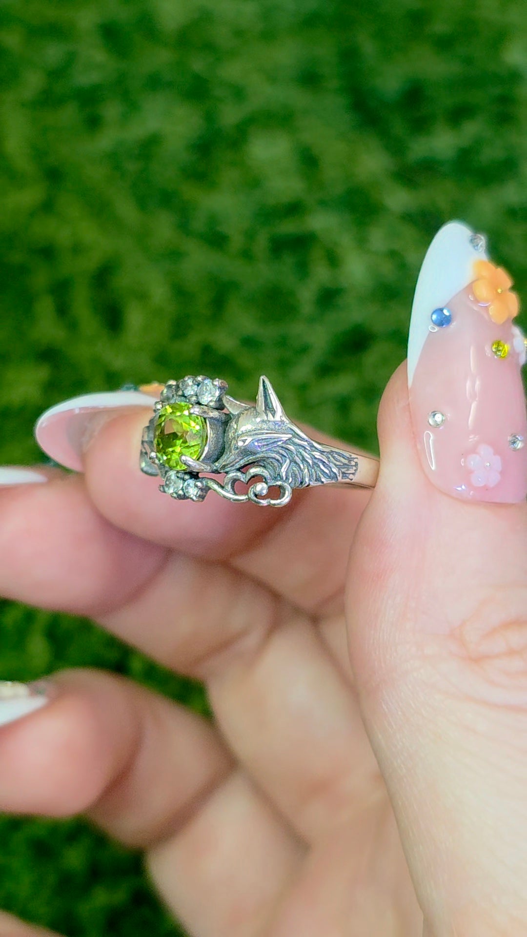 Peridot Fox Ring