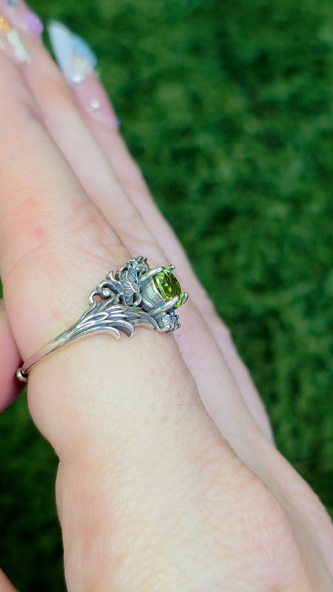 Peridot Fox Ring