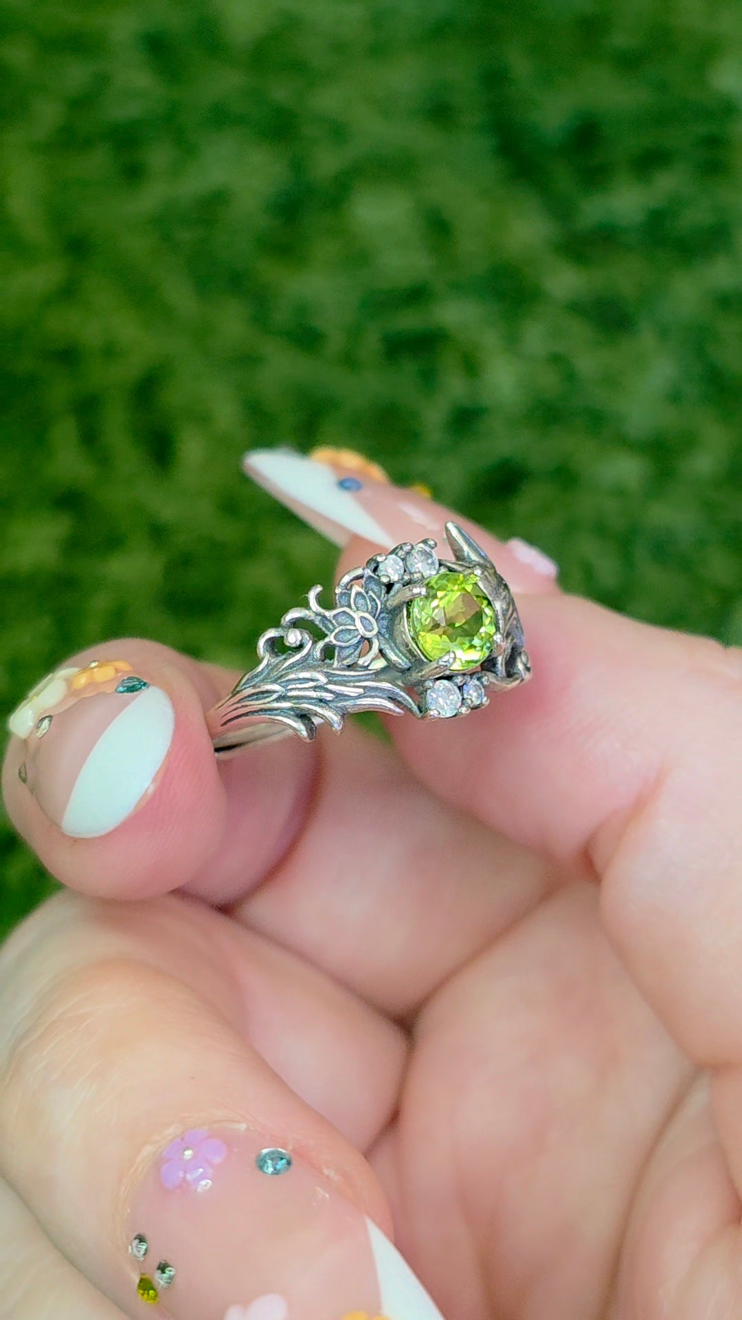 Peridot Fox Ring