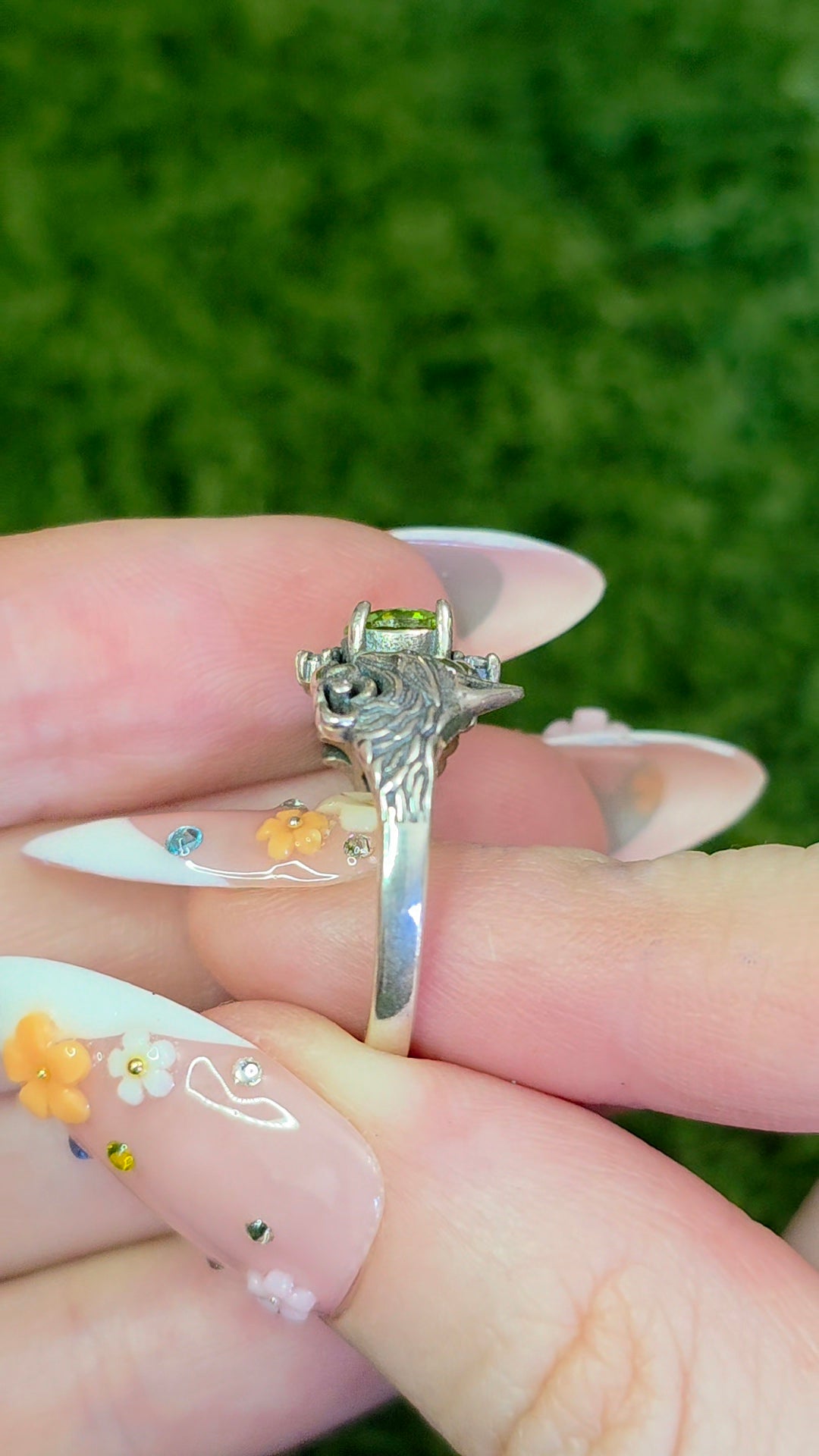 Peridot Fox Ring