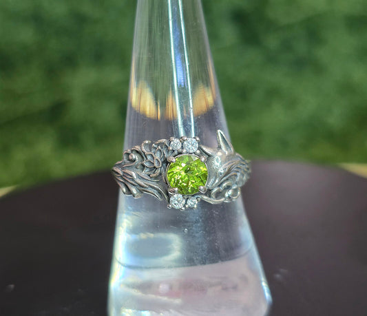 Peridot Fox Ring