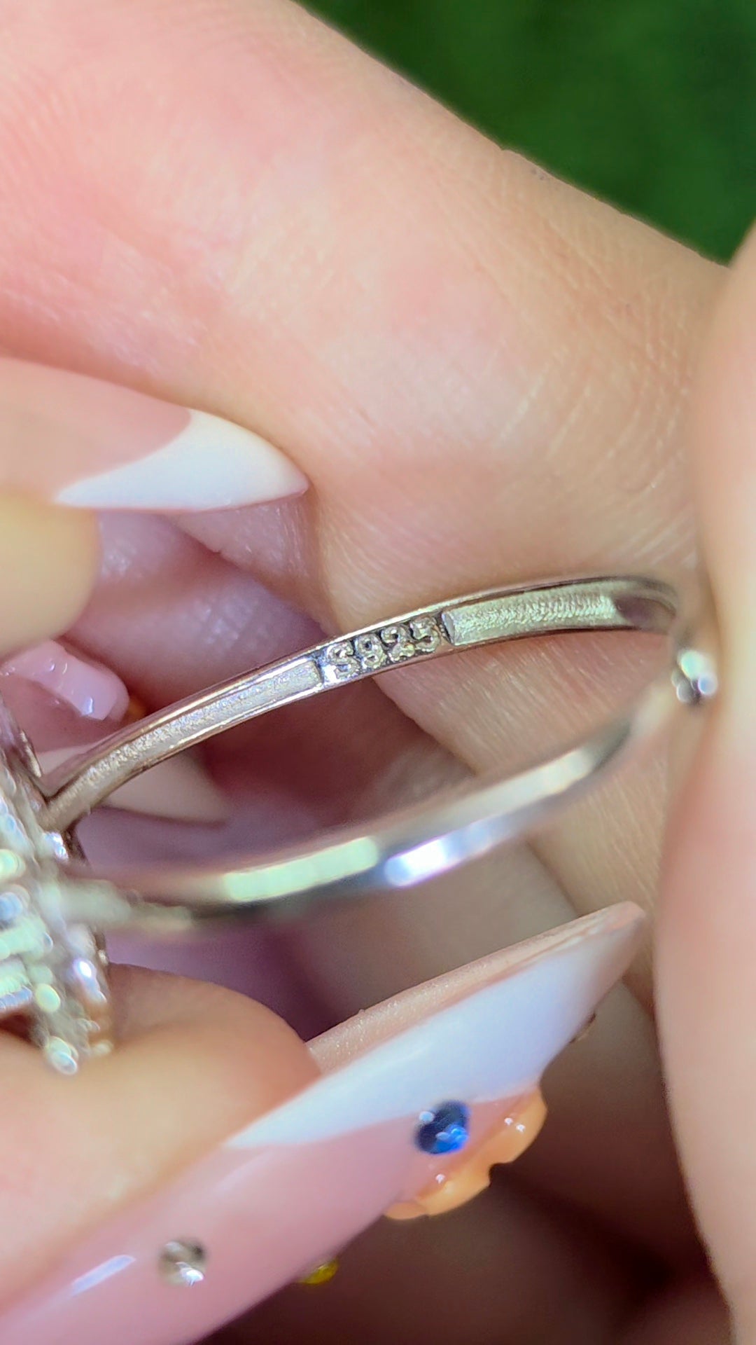 Moss Agate Heart Ring
